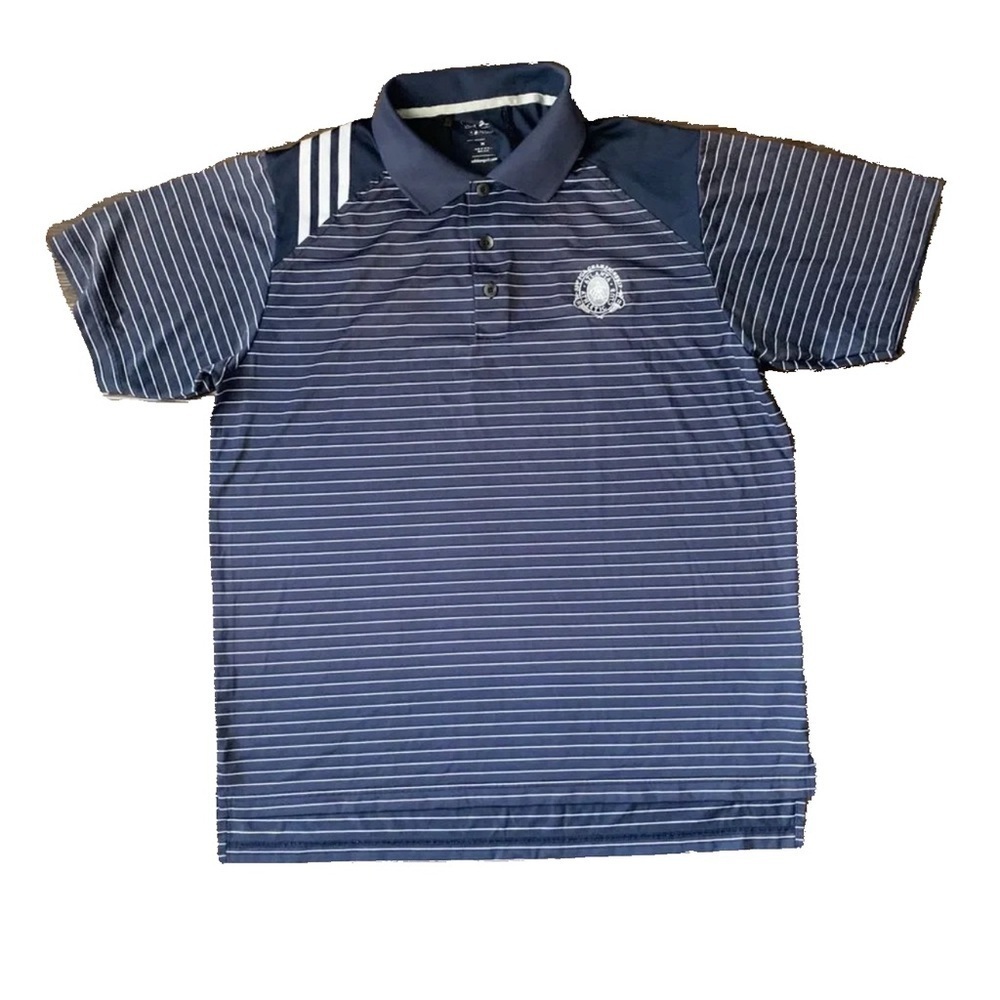 Men’s Golf Polo Adidas Shirt Striped Collared Shirt Button Up Dri Fit Sports Top